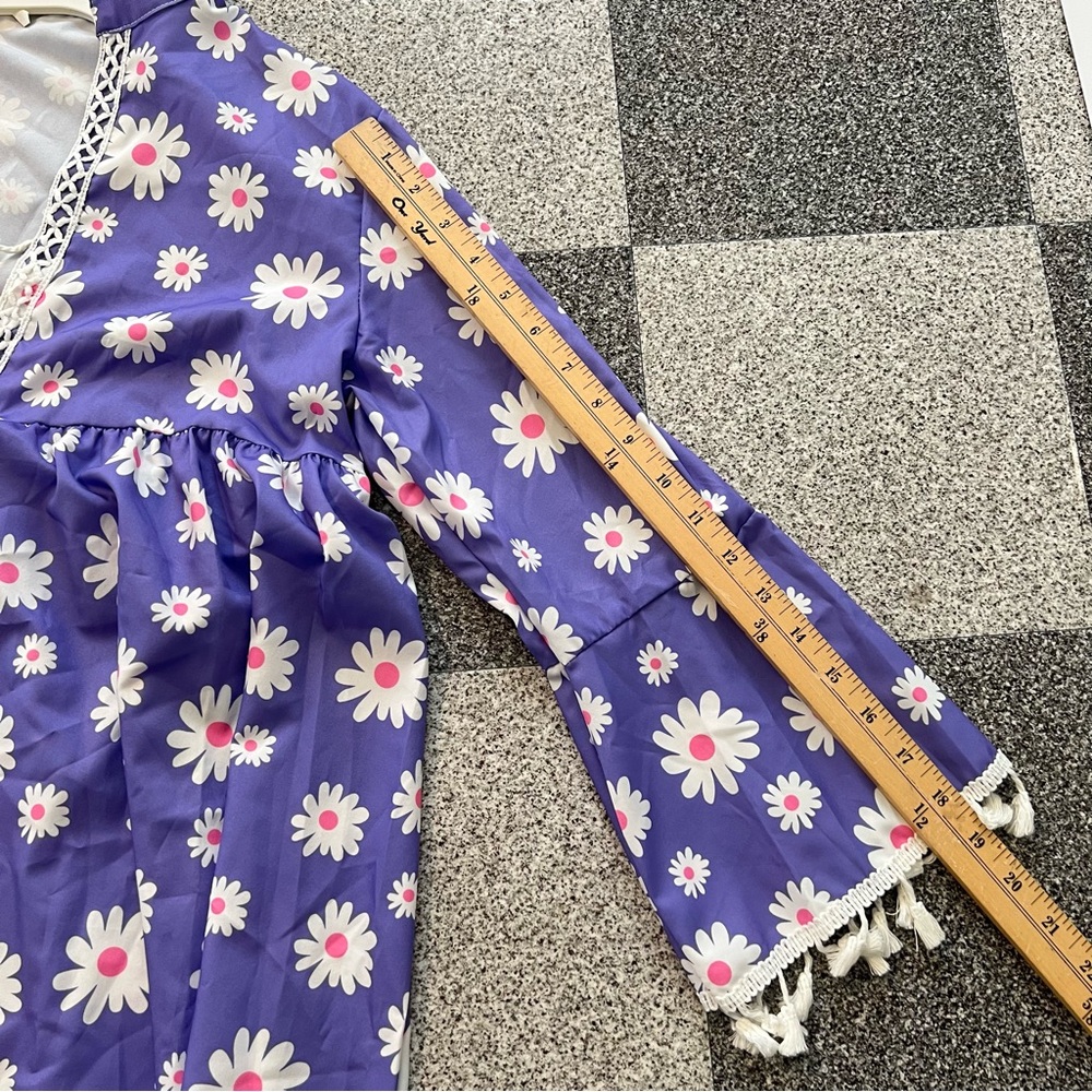Purple Floral Sundress- M - Picture 7 of 10
